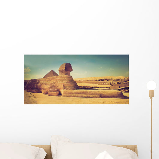 Great Sphinx Giza Pyramids Wall Decal Panoramic Wall Decal