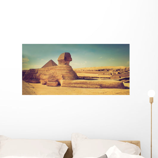 Great Sphinx Giza Pyramids Wall Decal Panoramic Wall Decal