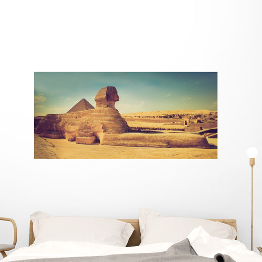 Great Sphinx Giza Pyramids Wall Decal Panoramic Wall Decal