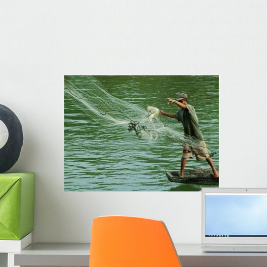Fisherman Wall Decal Design 2