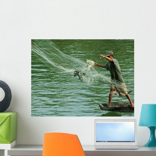 Fisherman Wall Decal Design 2