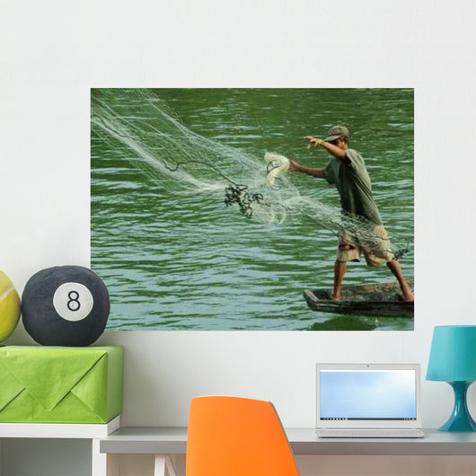 Fisherman Wall Decal Design 2
