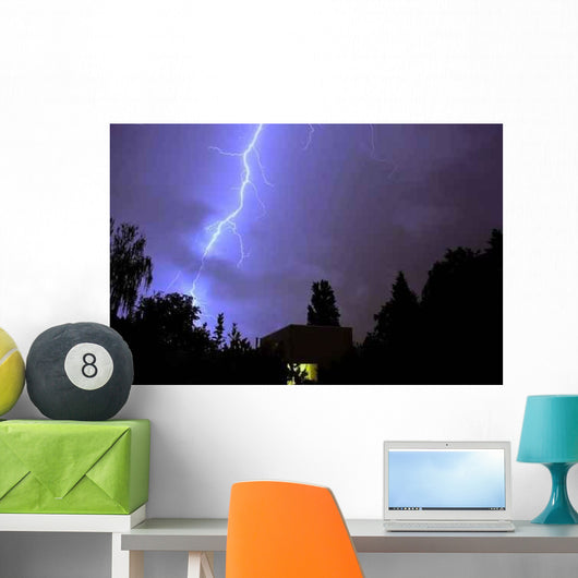 Blue Flash Night Wall Decal