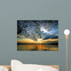 Sunset under Large Tree Wall Decal