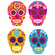 Bright Mexican Sugar Skull Wall Decal Sticker Set Wall Decal