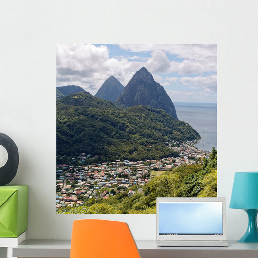 Pitons St Lucia Wall Decal