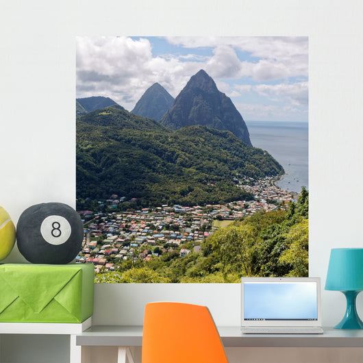 Pitons St Lucia Wall Decal
