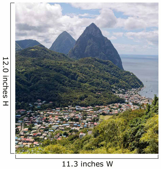Pitons St Lucia Wall Decal