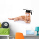 Smart Graduate Pet Cat Wall Decal