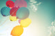 Pastel Multicolor Party Balloons Wall Decal