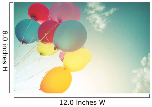 Pastel Multicolor Party Balloons Wall Decal