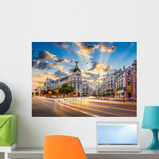 Madrid Spain Cityscape Calle Wall Decal