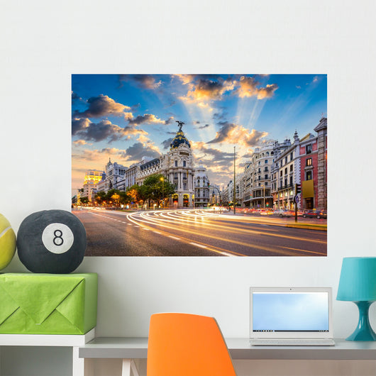Madrid Spain Cityscape Calle Wall Decal