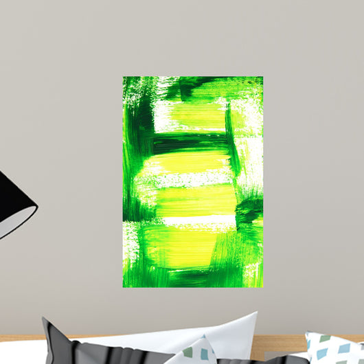 Vibrant Green and Yellow Wall Decal