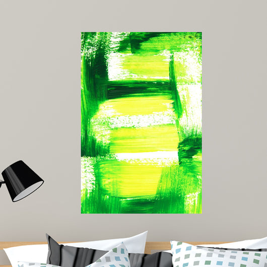 Vibrant Green and Yellow Wall Decal