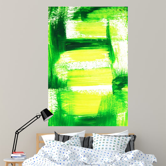 Vibrant Green and Yellow Wall Decal
