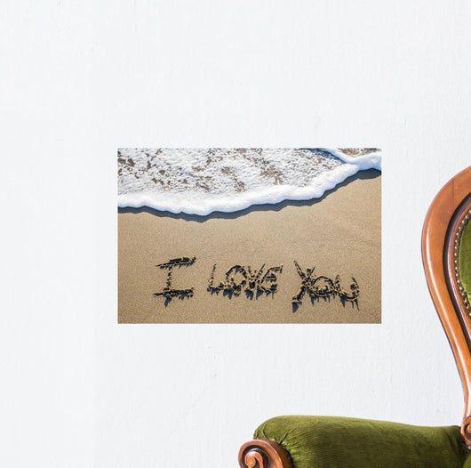 I Love You Beach Wall Decal