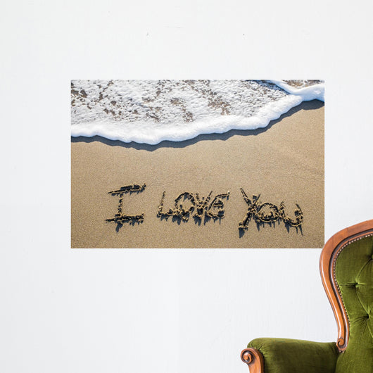 I Love You Beach Wall Decal