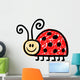Scribble Doodle Ladybug Wall Decal