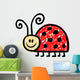 Scribble Doodle Ladybug Wall Decal