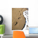 Human Footprints Leading along Wall Decal