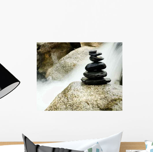 Pile Stones Waterfall Wall Decal