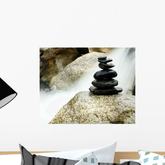 Pile Stones Waterfall Wall Decal