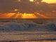 Sunset Rays Rough Seas Wall Decal