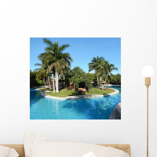 Pool Amenities and Landscape Wall Decal