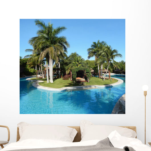 Pool Amenities and Landscape Wall Decal