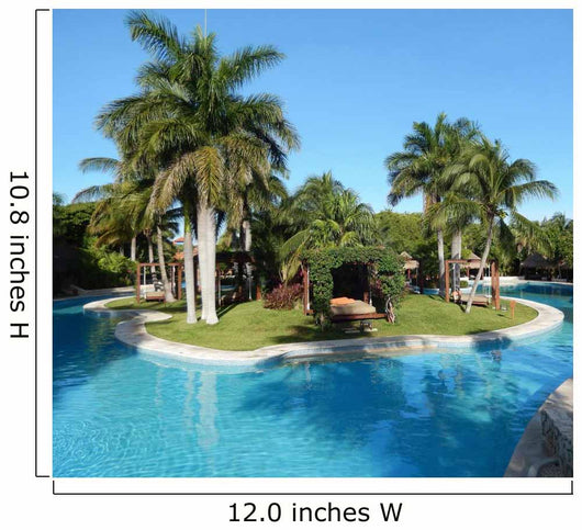 Pool Amenities and Landscape Wall Decal