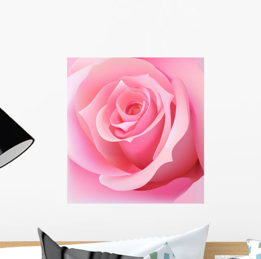 Pink Rose Wall Decal - WallMonkeys.com – Wallmonkeys