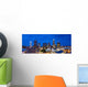 Downtown Charlotte North Carolina Panorama Skyline at Night Wall Decal