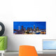 Downtown Charlotte North Carolina Panorama Skyline at Night Wall Decal