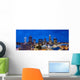 Downtown Charlotte North Carolina Panorama Skyline at Night Wall Decal