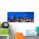 Downtown Charlotte North Carolina Panorama Skyline at Night Wall Decal