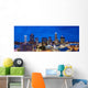 Downtown Charlotte North Carolina Panorama Skyline at Night Wall Decal