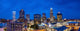 Downtown Charlotte North Carolina Panorama Skyline at Night Wall Decal