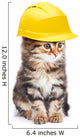 Construction Worker Kitty Cat Wall Decal