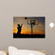 Teen Boy Shooting Basketball Wall Decal
