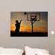 Teen Boy Shooting Basketball Wall Decal
