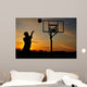 Teen Boy Shooting Basketball Wall Decal