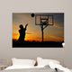Teen Boy Shooting Basketball Wall Decal