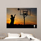 Teen Boy Shooting Basketball Wall Decal