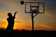 Teen Boy Shooting Basketball Wall Decal