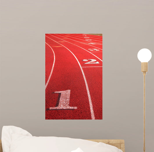Rounding Track Field Wall Decal