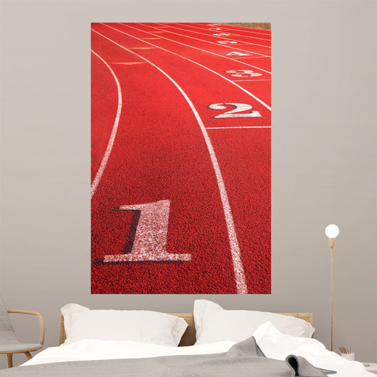 Rounding Track Field Wall Decal