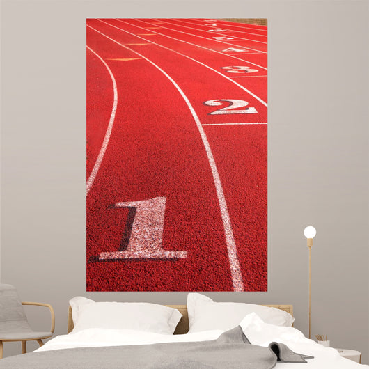 Rounding Track Field Wall Decal