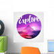 Purple Mountains Explore Wall Decal