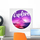 Purple Mountains Explore Wall Decal
